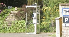 468, la dernière cabine téléphonique en fonction en France, à Murbach